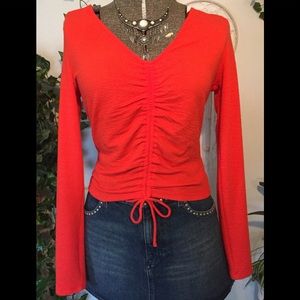 Dynamite ruched long sleeve top.